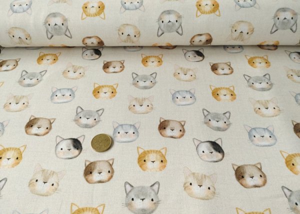 Carlo Hilco French Terry brushed with cat heads